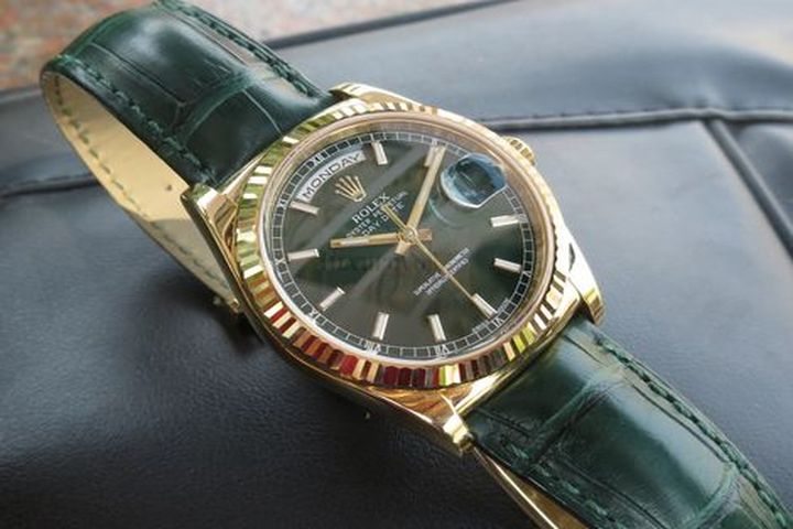 Green Rolex Oyster DayDate: A Statement Maker in 36MM | luxuryvolt.com