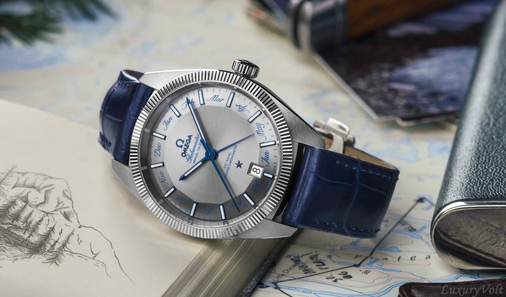 omega new steel blue watch globemaster 2016
