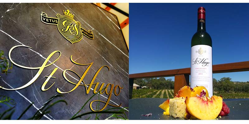 An 8 course decadent wine meets food menu in a restaurant with the sprawling views of the vineyards. St Hugo luxury wines by Pernod Ricard
