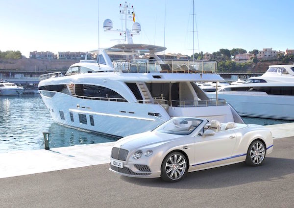 new bentley convertible yacht car