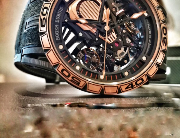 Skeletonized Excalibur Spider case on the dashing Roger Dubuis Lambo watch launched at SIHH 2018