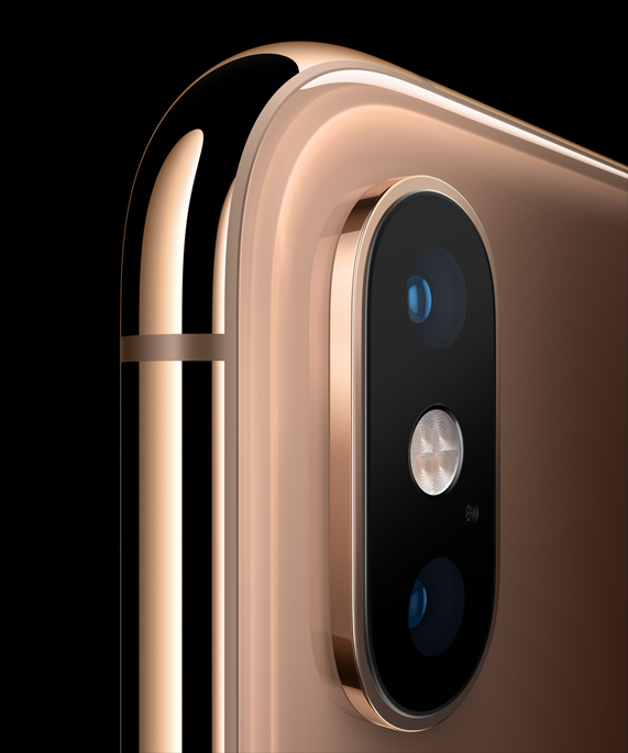 iPhone XS Max has a 12MP + 12MP camera setup with OIS on both sensors, 2x optical zoom and new Super HDR features