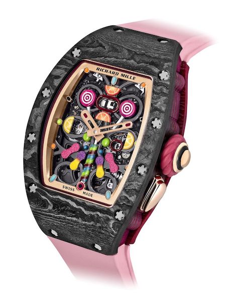 Richard Mille Bonbon collection pop-tastic timepieces in hues that would fit in perfectly at a candy store.