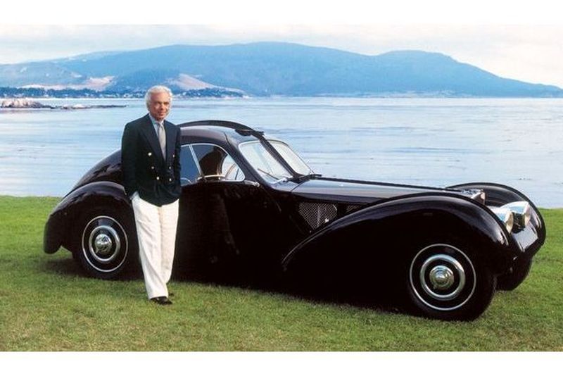Ralph Lauren with 1937 Bugatti type 57 SC Atlantic